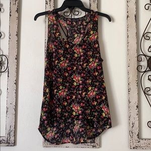 Floral, sheer, tank